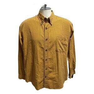 RedHead Gold/Black Long Sleeve Striped Button Down Shirt
